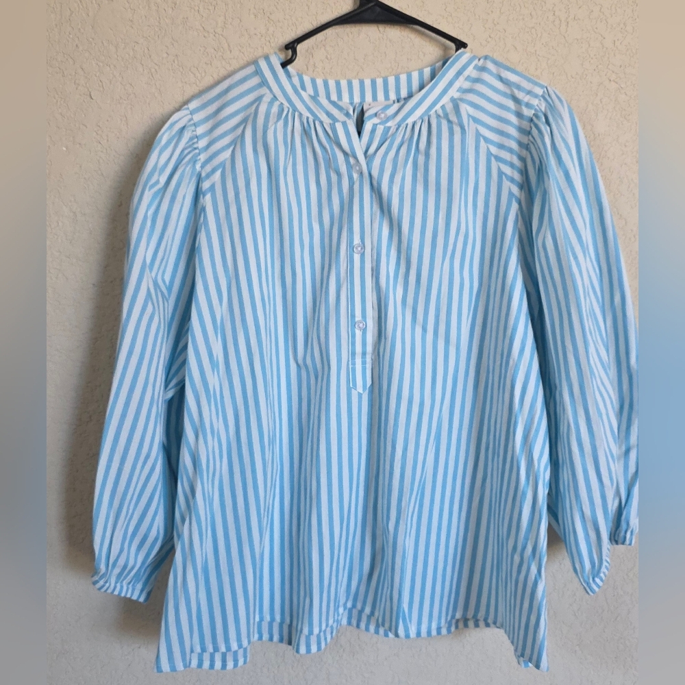 NWT A New Day (Target) Blue and White Striped Shirt Size L
